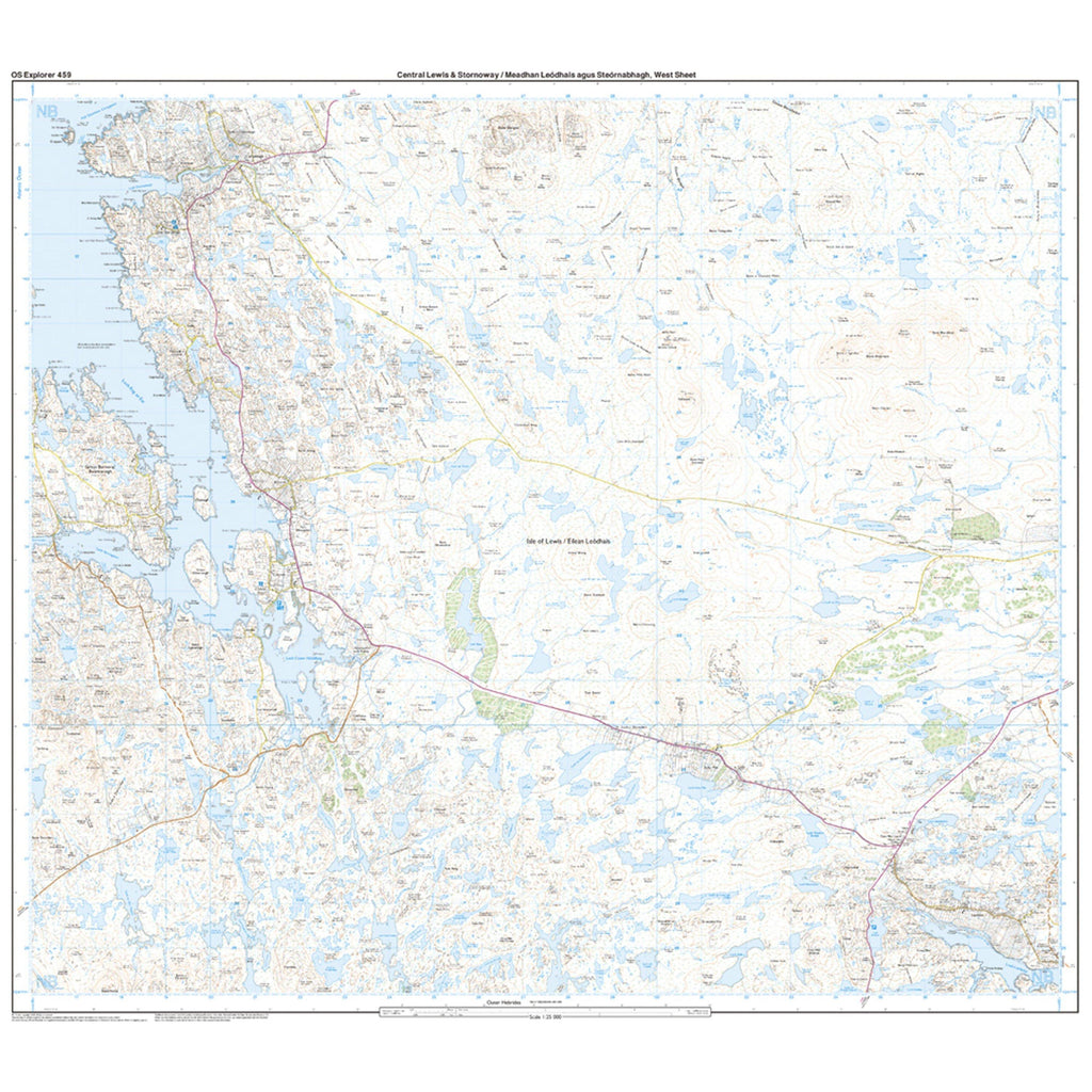 Explorer Active 459 Central Lewis & Stornaway Map With Digital Version