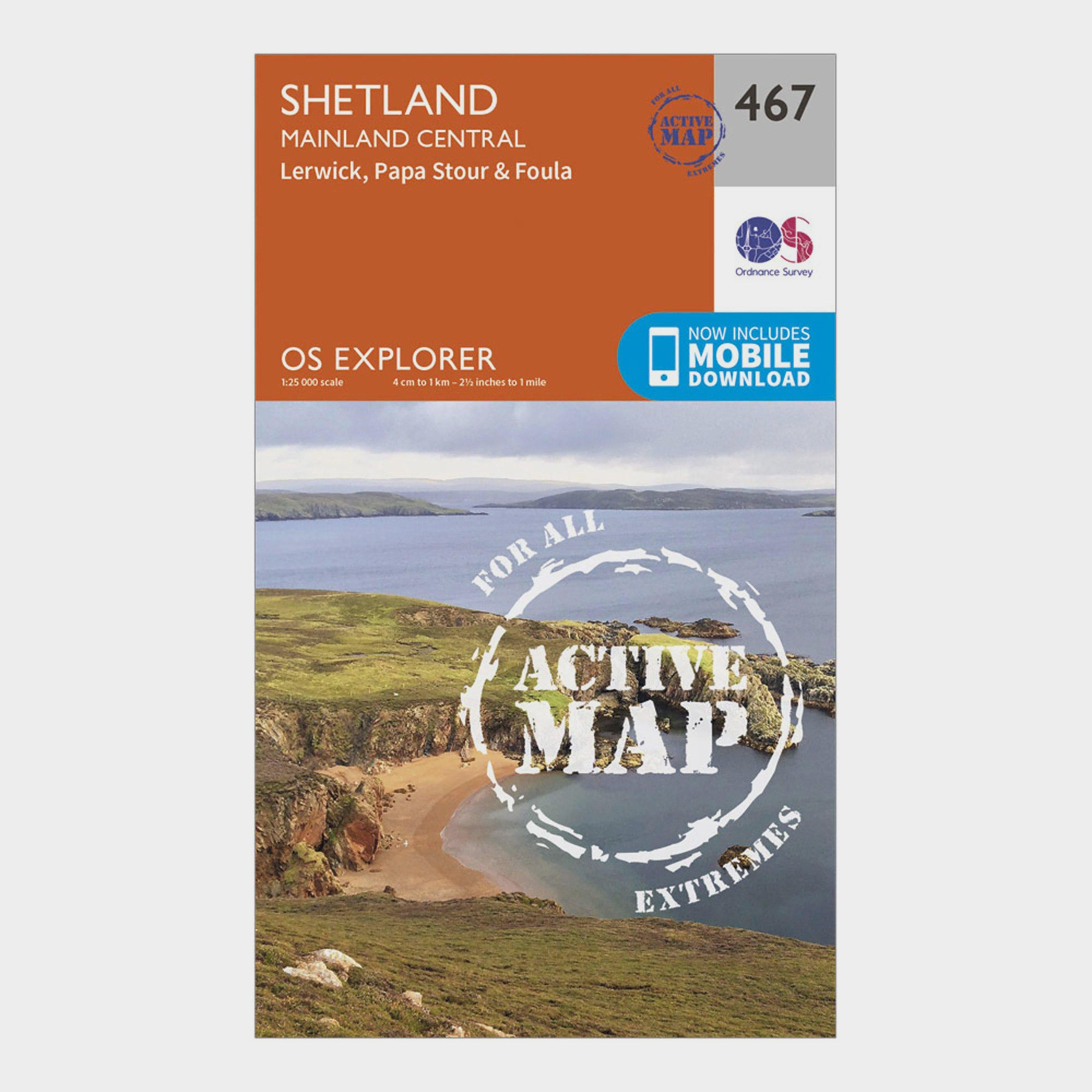 Explorer Active 467 Shetland - Mainland Central Map With Digital Version