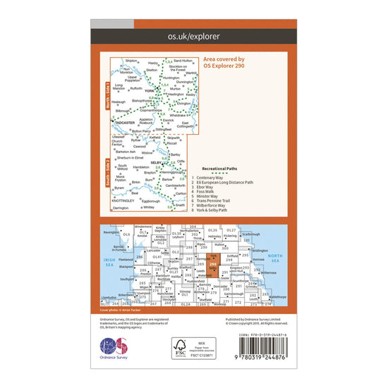Explorer 290 York Map With Digital Version