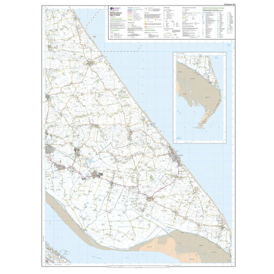 Explorer 292 Withernsea & Spurn Head Map With Digital Version