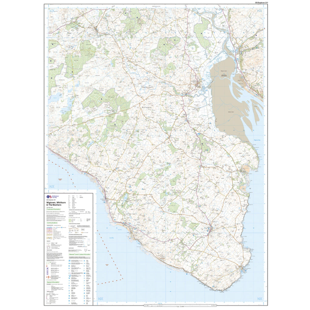 Explorer 311 Wigtown, Whithorn & The Machars Map With Digital Version