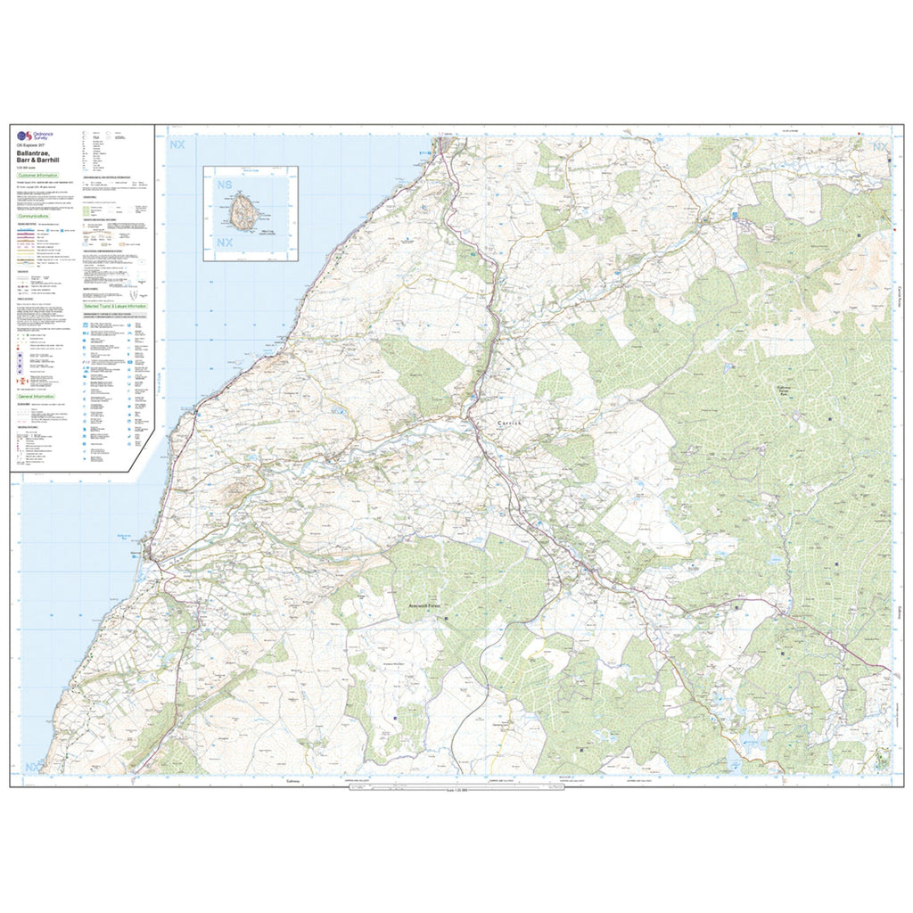 Explorer 317 Ballantrae, Barr & Barrhill Map With Digital Version
