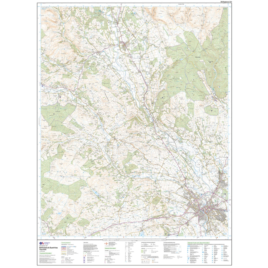 Explorer 321 Nithsdale & Dumfries Map With Digital Version