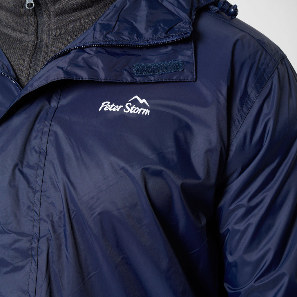 Mens Packable Parka Jacket Navy