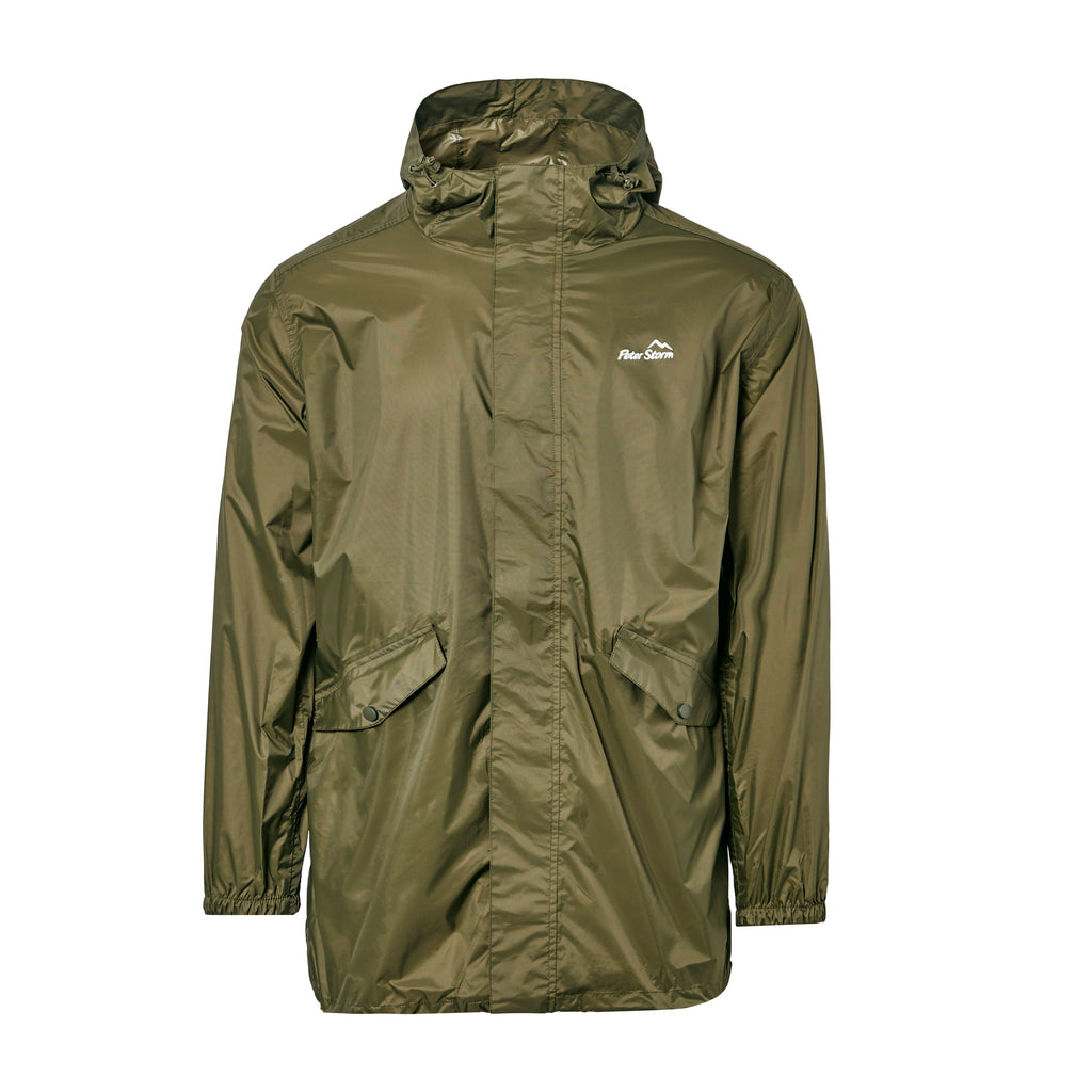 Mens Packable Parka Jacket Navy