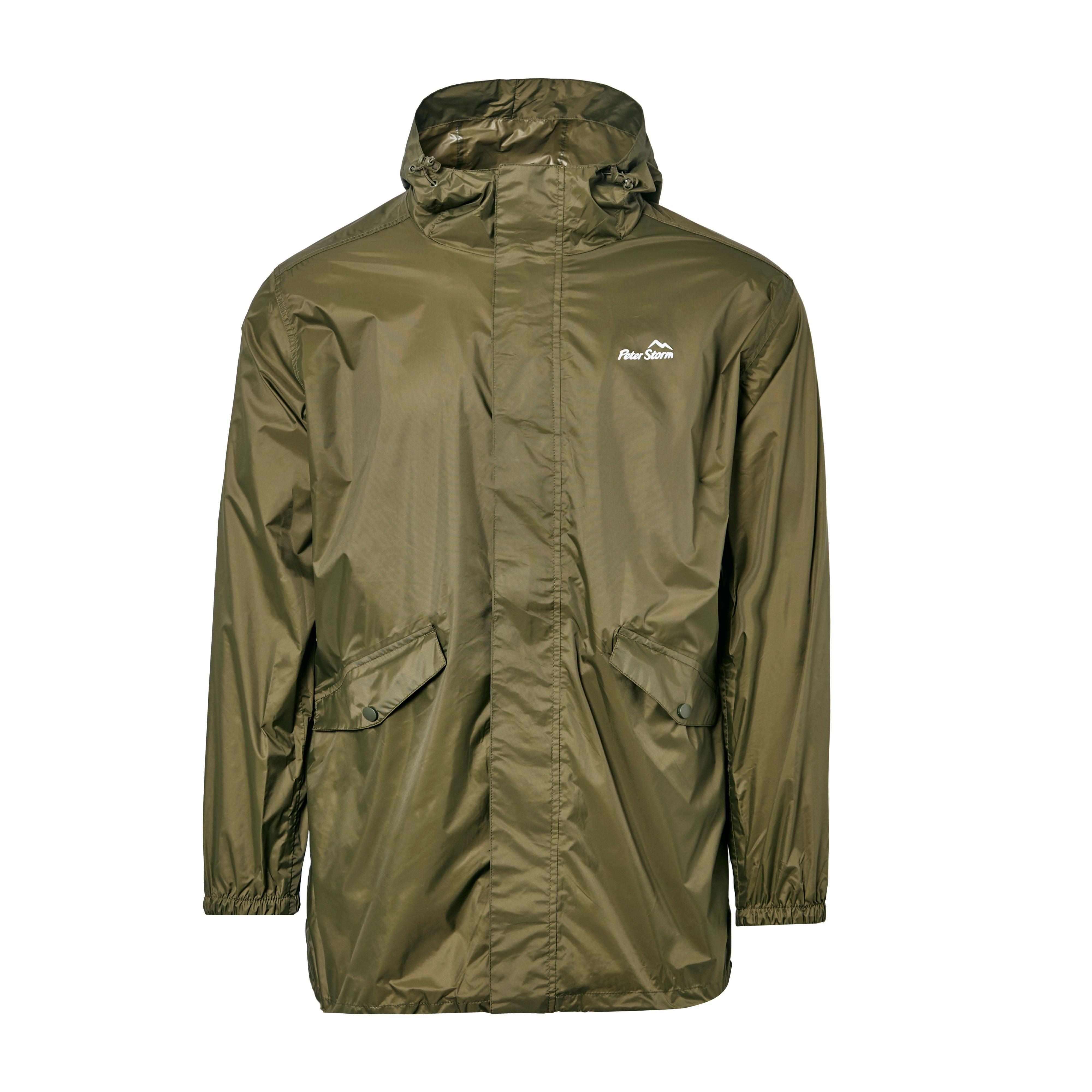 Mens Packable Parka Jacket Navy