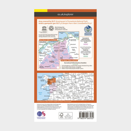 Explorer OL17 Snowdon & Conwy Valley Map With Digital Version