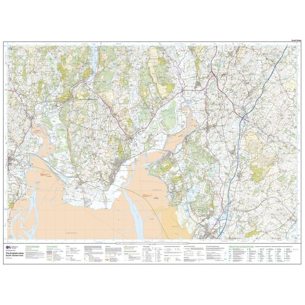 Ol7 Postcode Ordnance Survey Explorer OL7 The English Lakes – South Eastern Area ...