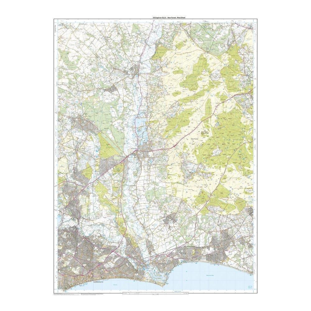 Explorer OL22 New Forest Map With Digital Version