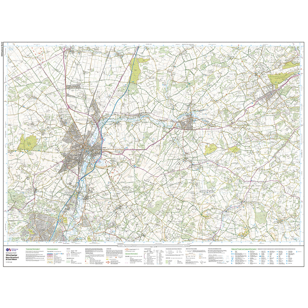 Explorer Active OL32 Winchester, New Alresford & East Meon Map With Digital Version