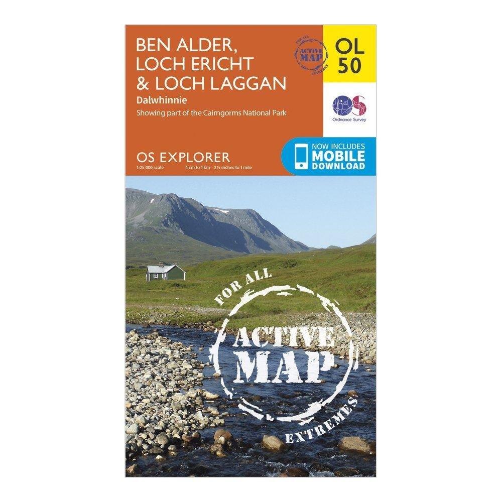 Explorer Active OL50 Ben Alder, Loch Ericht & Loch Laggan Map With Digital Version