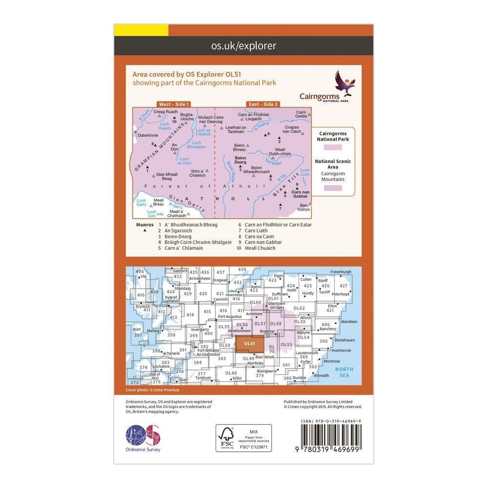 Explorer Active OL51 Atholl Map With Digital Version