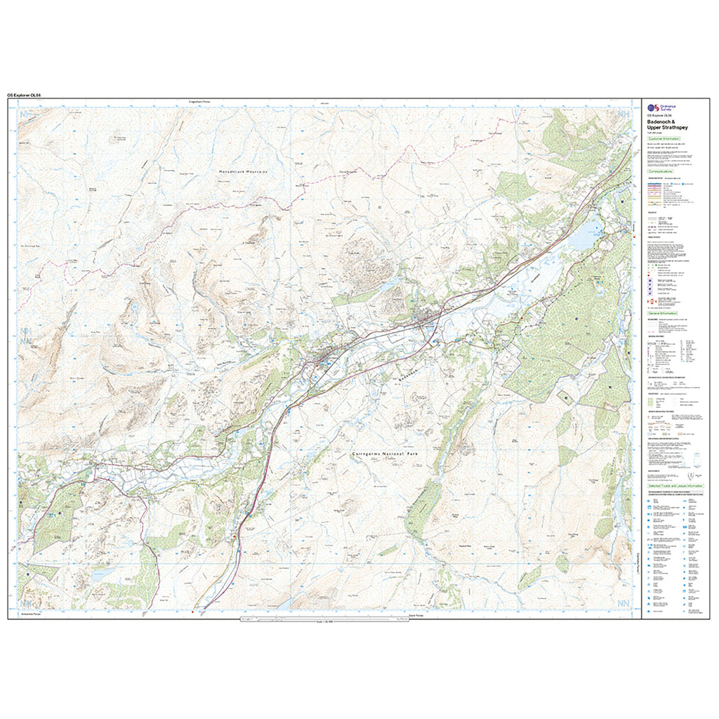 Explorer Active OL56 Badenoch & Strathspey Map With Digital Version
