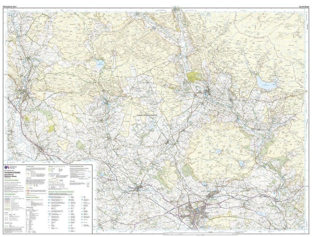 Explorer OL2 Yorkshire Dales - Southern & Western Areas Map With Digital Version