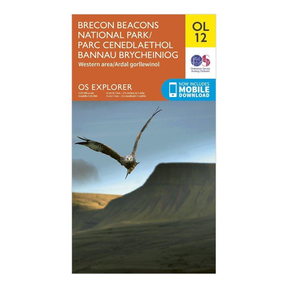 Explorer OL12 Brecon Beacons National Park - Western & Central Areas Map With Digital Version