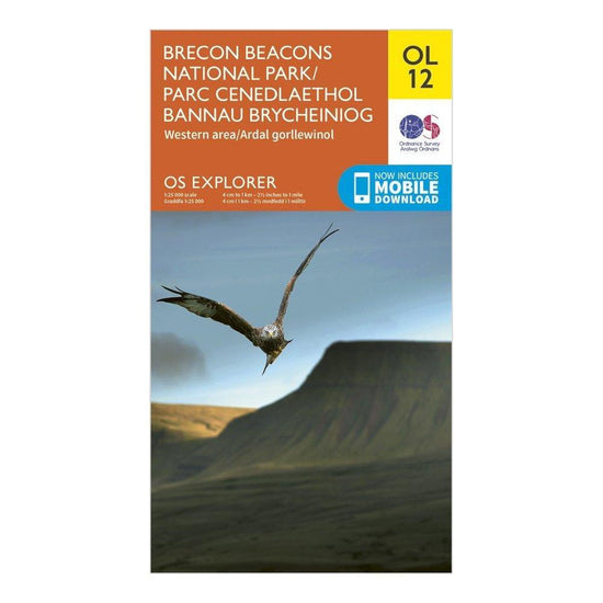 Explorer OL12 Brecon Beacons National Park - Western & Central Areas Map With Digital Version