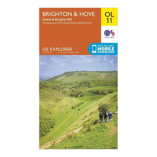 Explorer OL11 Brighton & Hove Map With Digital Version