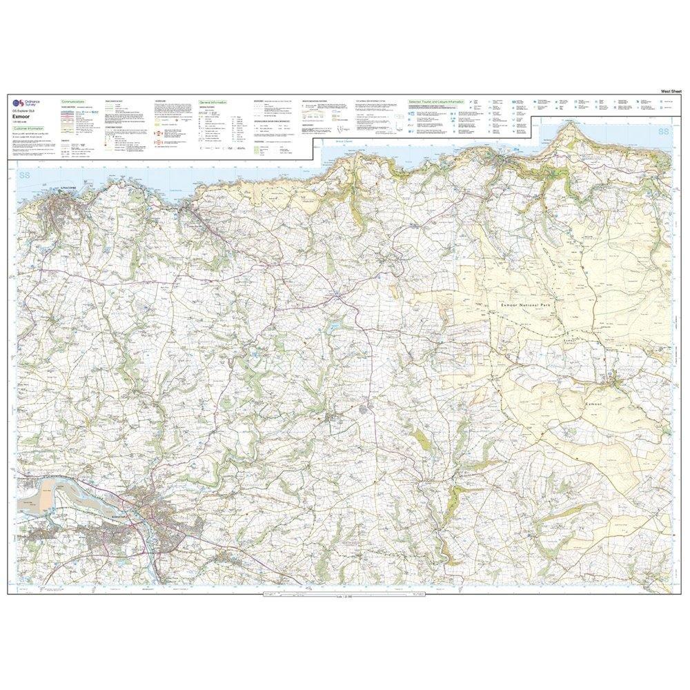 Explorer OL9 Exmoor Map With Digital Version