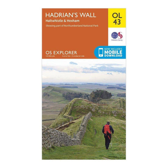 Explorer OL43 Hadrian's Wall Map With Digital Version