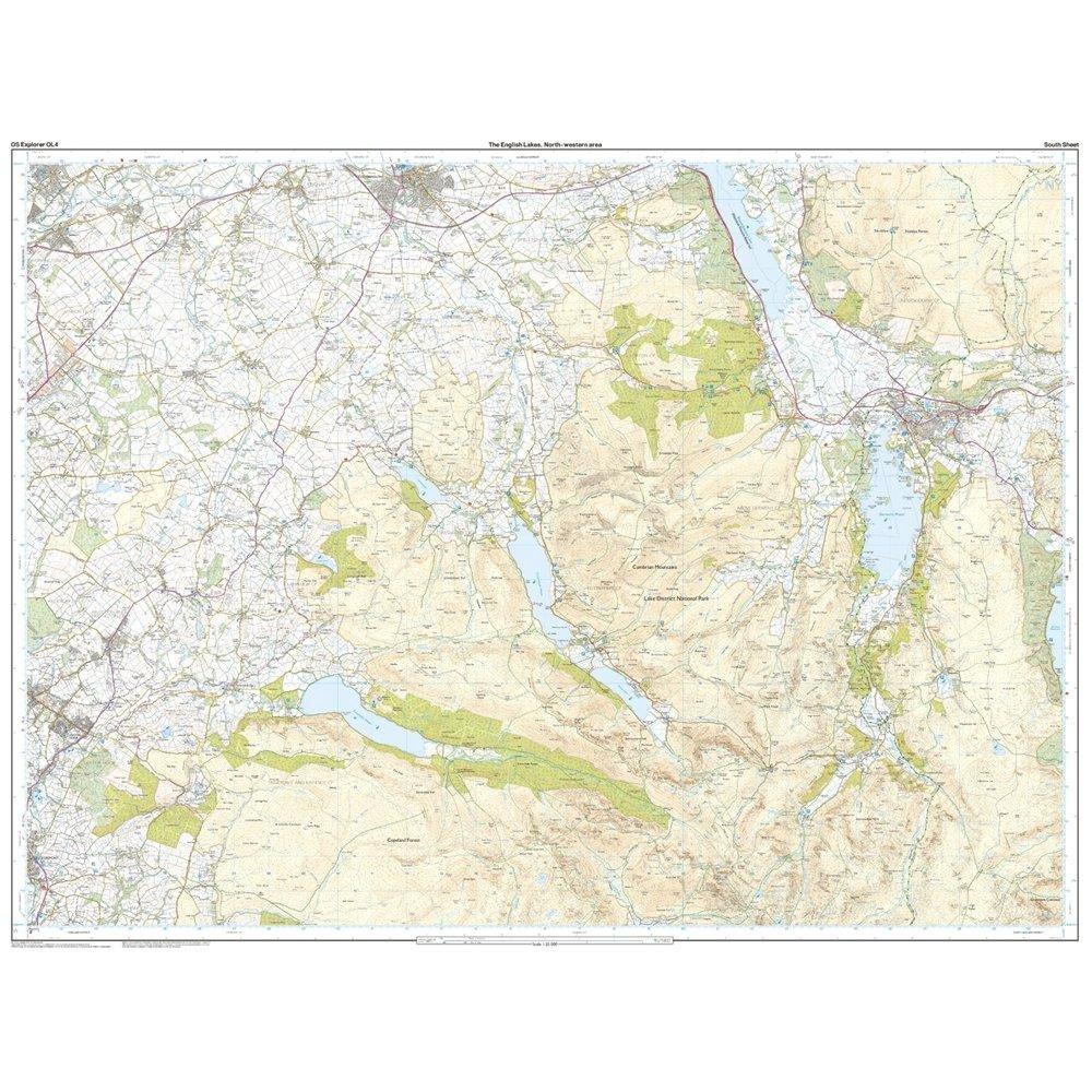 Explorer Active OL4 The English Lakes - North Western Area Map With Digital Version