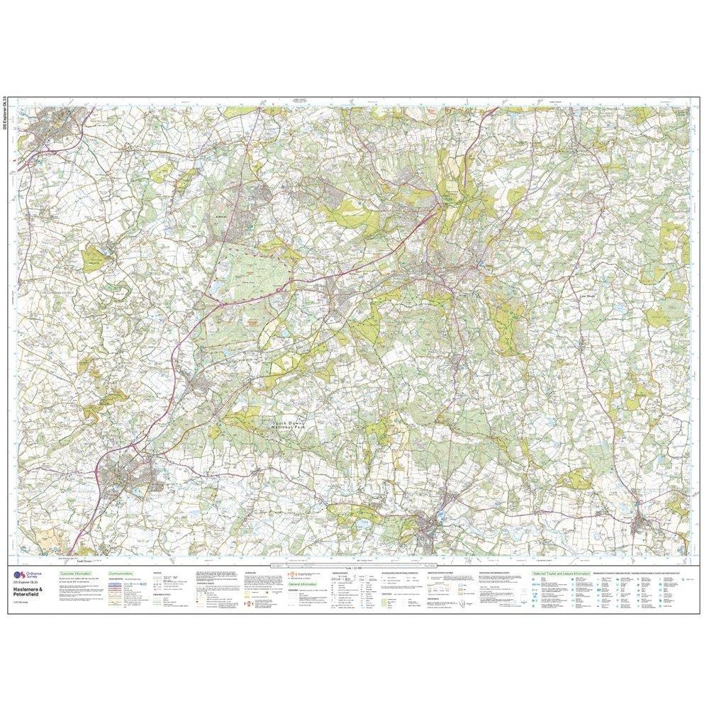 Explorer OL33 Haslemere & Petersfield Map With Digital Version
