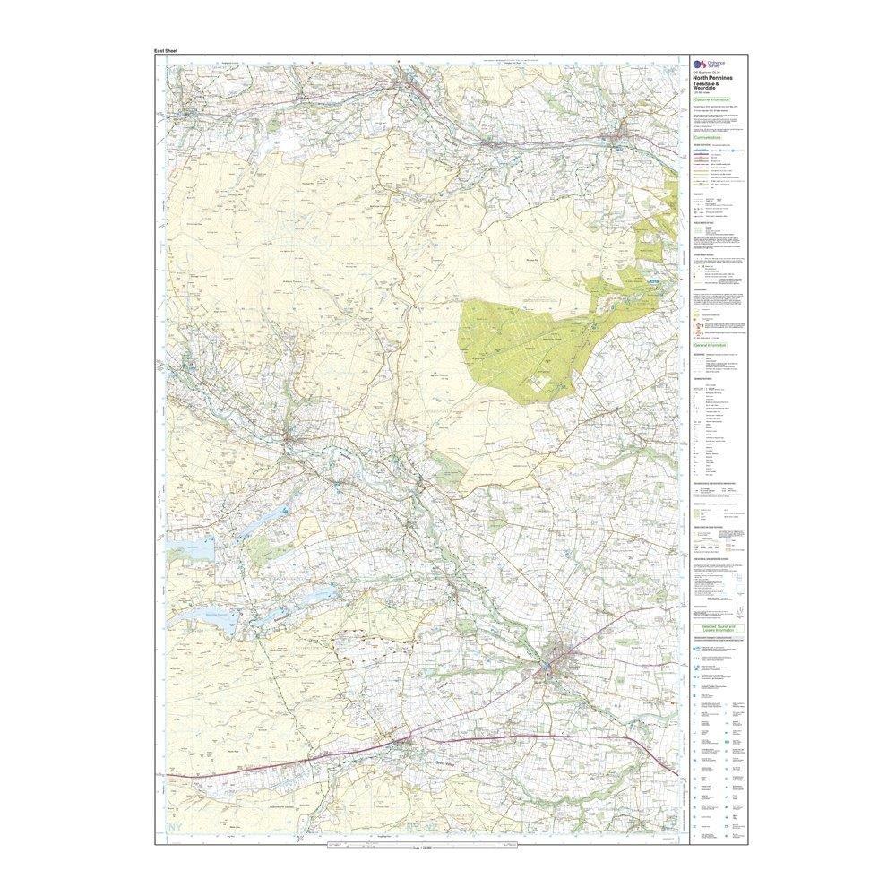 Explorer OL31 North Pennines - Teesdale & Weardale Map With Digital Version