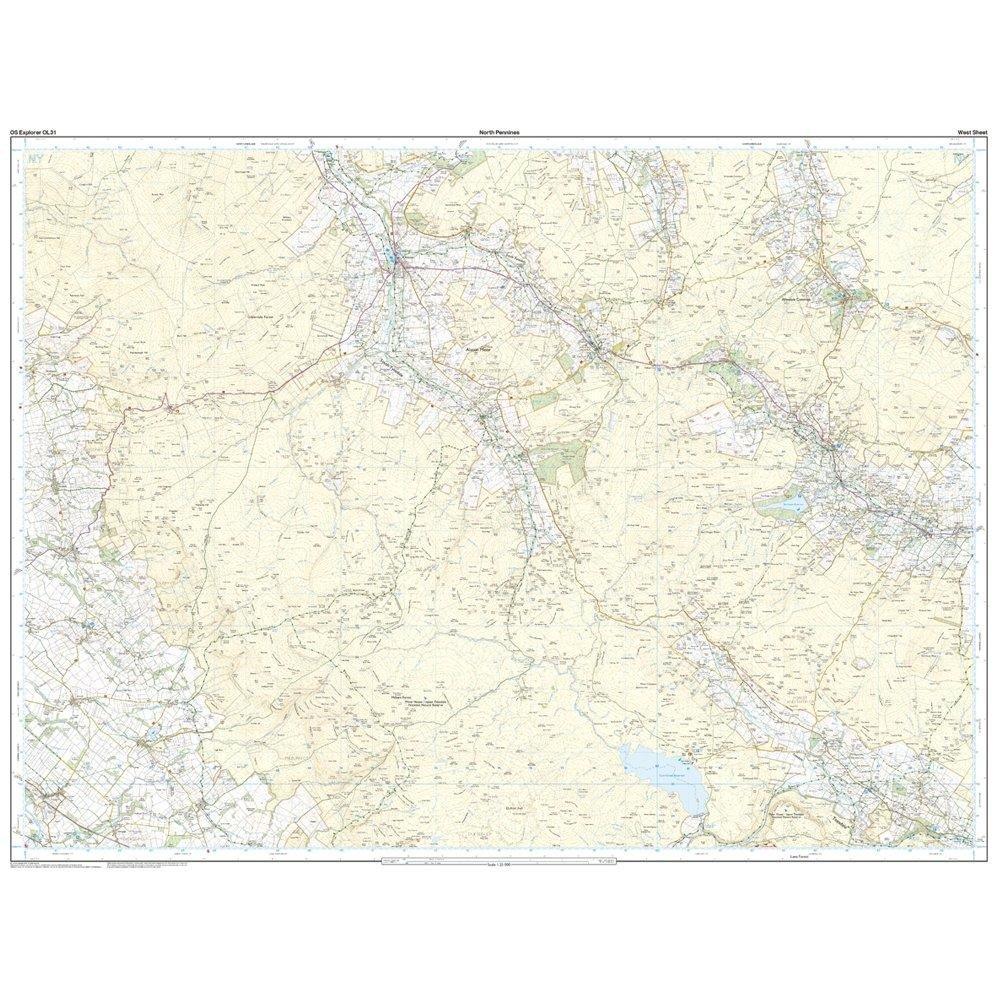 Explorer OL31 North Pennines - Teesdale & Weardale Map With Digital Version