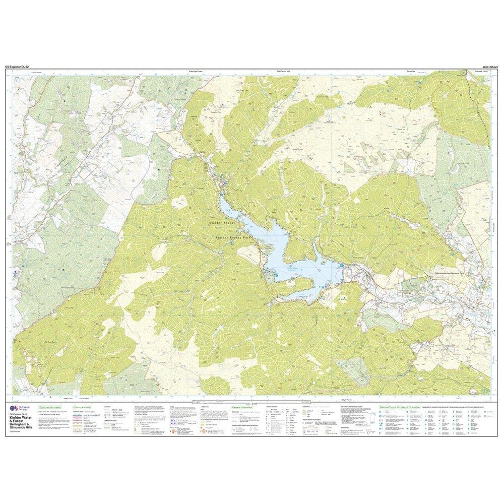Explorer OL42 Kielder Water & Forest Map With Digital Version