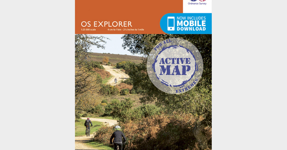 Forest Os Map Ordnance Survey Explorer Active OL22 New Forest Map With Digital ...