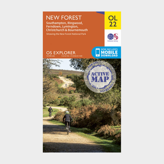 Explorer Active OL22 New Forest Map With Digital Version
