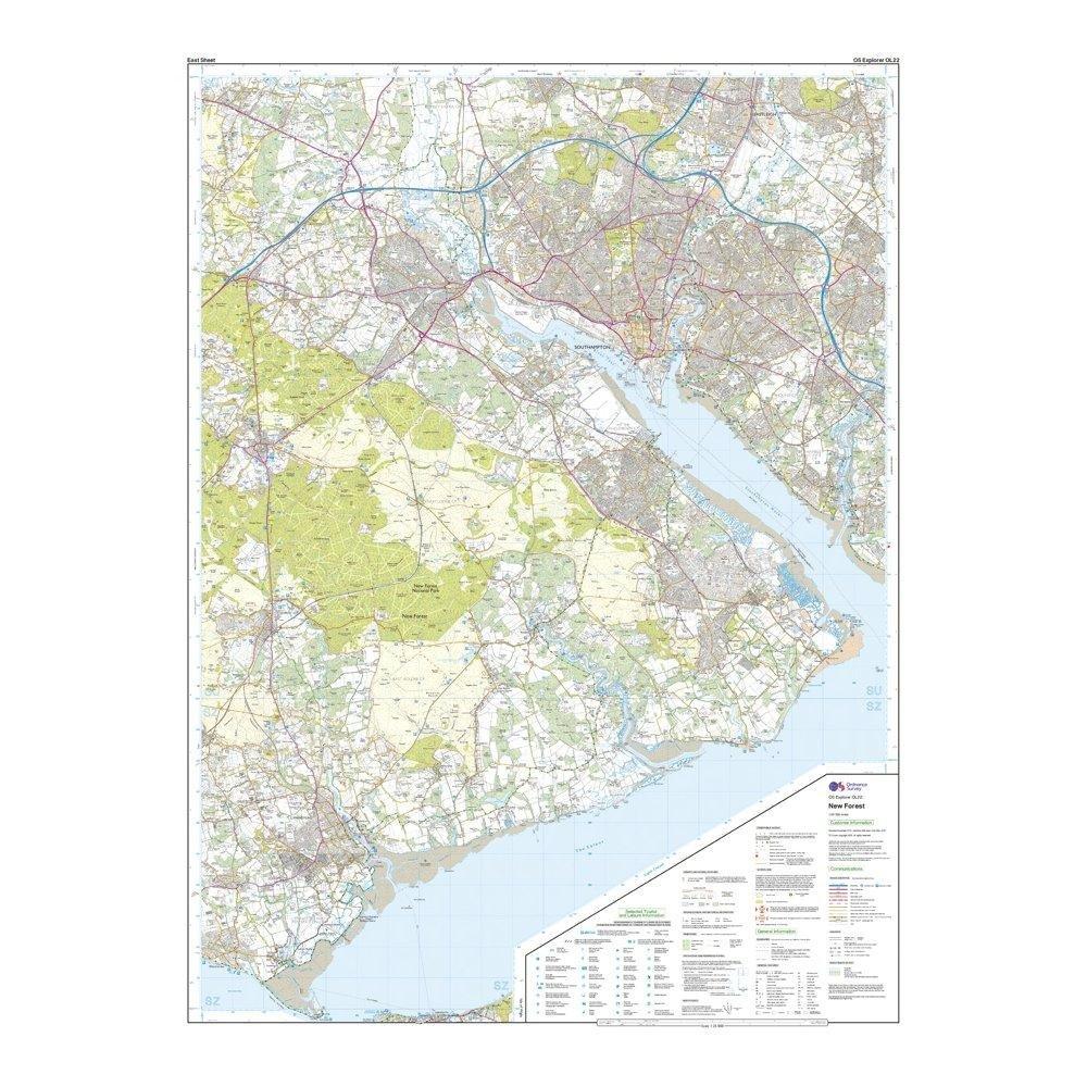 Explorer Active OL22 New Forest Map With Digital Version