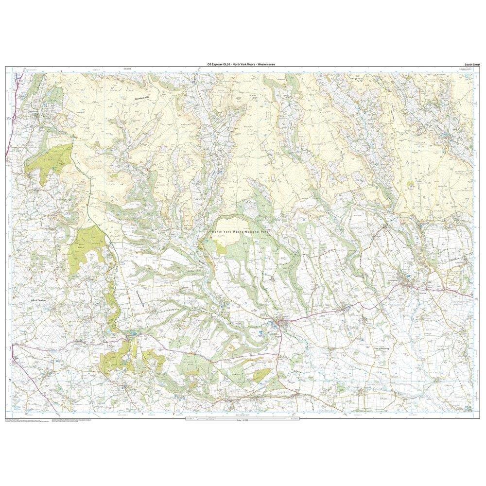 Explorer Active OL26 North York Moors - Western Area Map With Digital Version