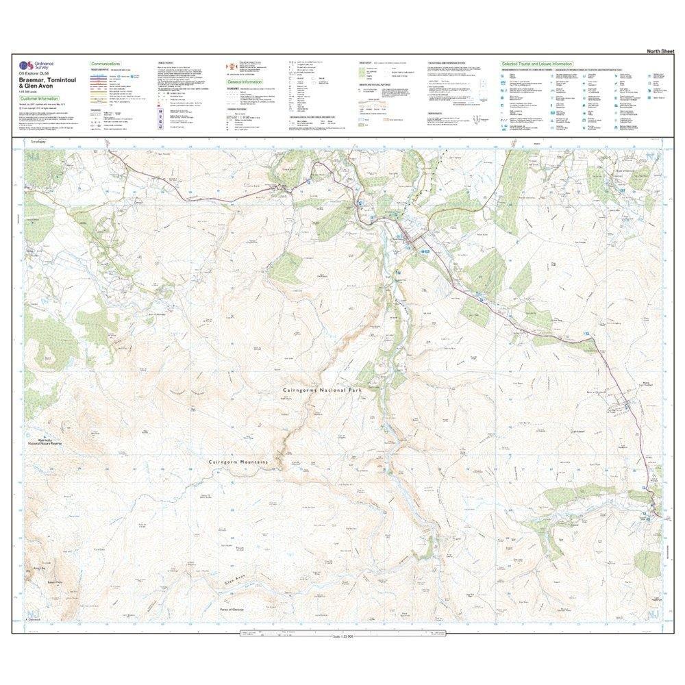 Explorer OL58 Braemar, Tomintoul & Glen Avon Map With Digital Version