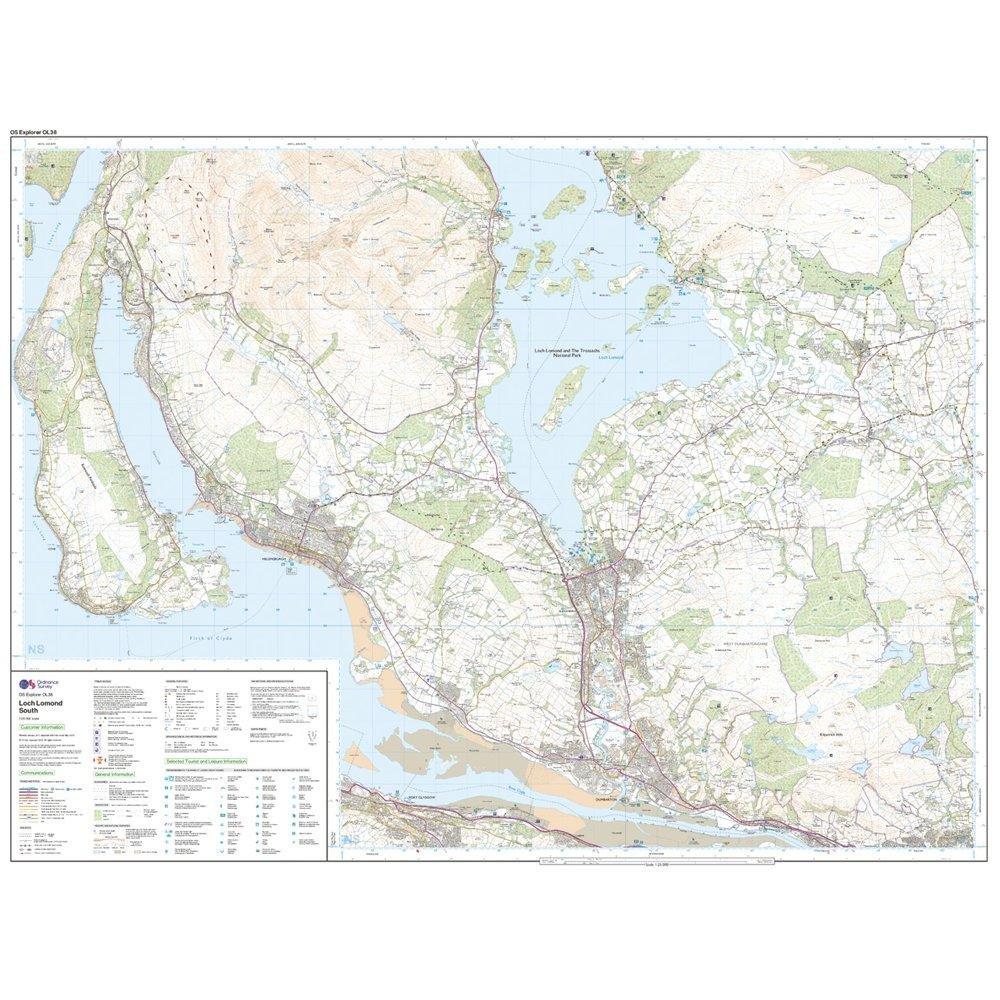 Explorer OL38 Loch Lomond South Map With Digital Version