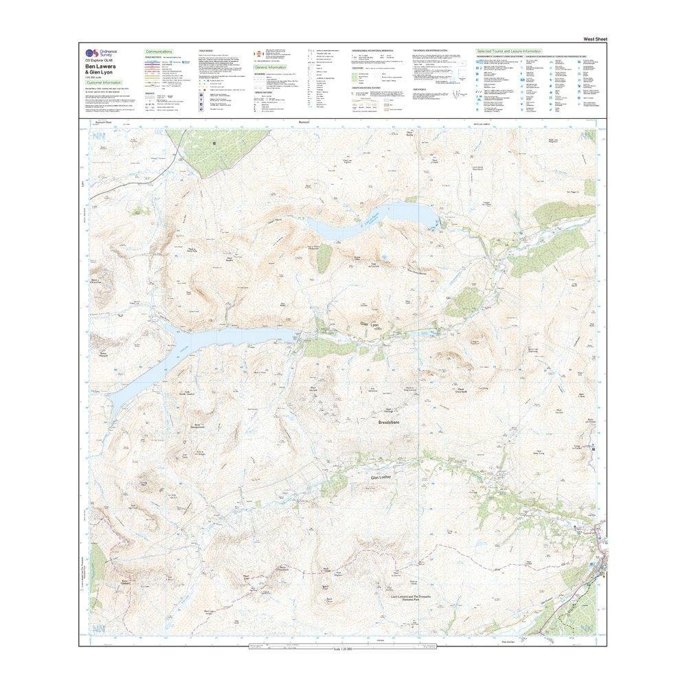 Explorer OL48 Ben Lawers & Glen Lyon Map With Digital Version