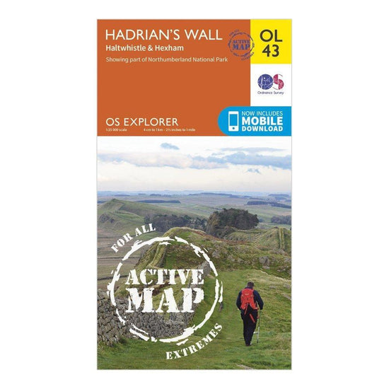 Explorer Active OL43 Hadrian's Wall Map With Digital Version