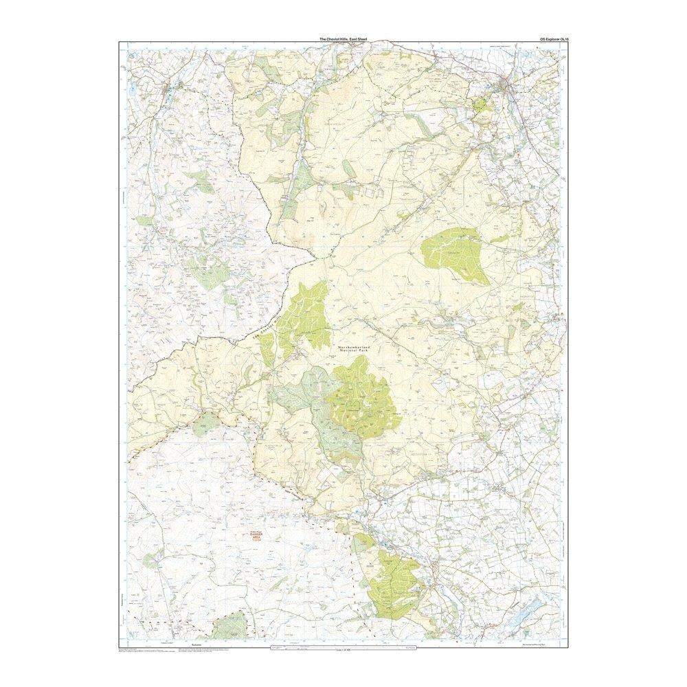 Explorer Active OL16 The Cheviot Hills Map With Digital Version