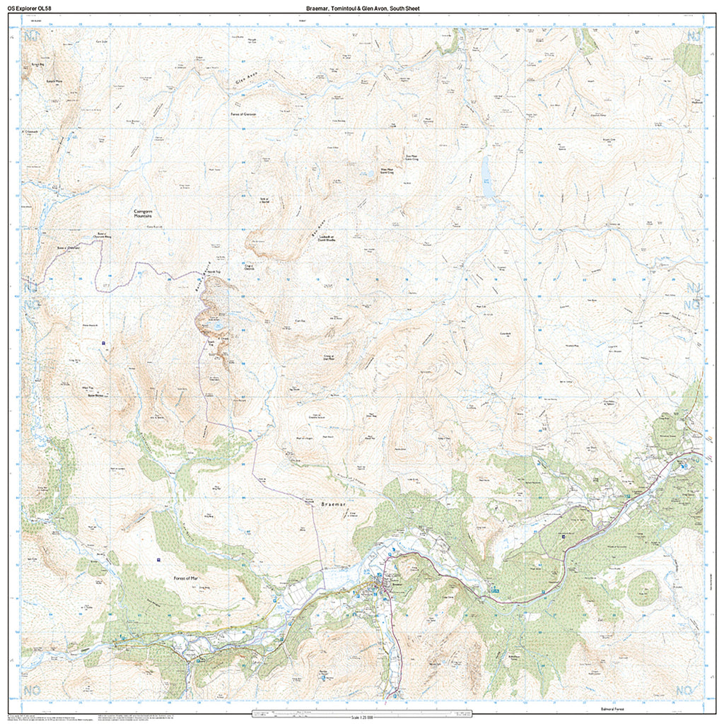 Explorer Active OL58 Braemar, Tomintoul & Glen Avon Map With Digital Version