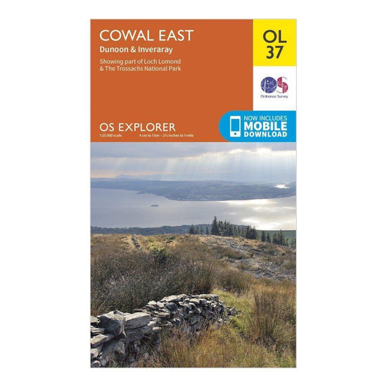 Explorer OL37 Cowal East Dunoon & Inveraray Map With Digital Version