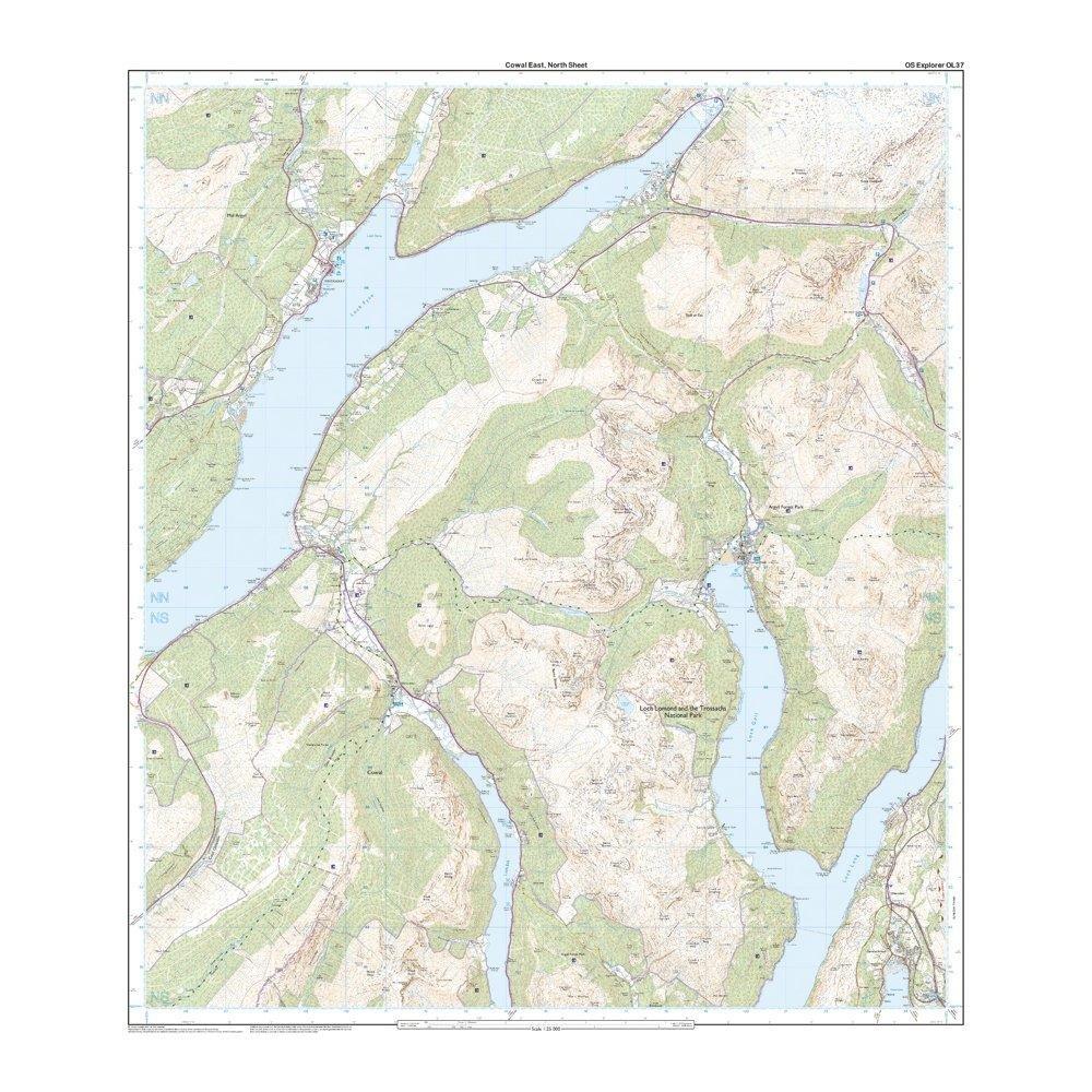 Explorer OL37 Cowal East Dunoon & Inveraray Map With Digital Version