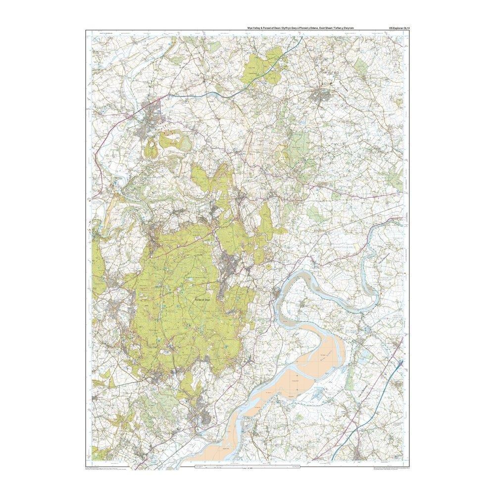 Explorer Active OL14 Wye Valley & Forest of Dean Map With Digital Version