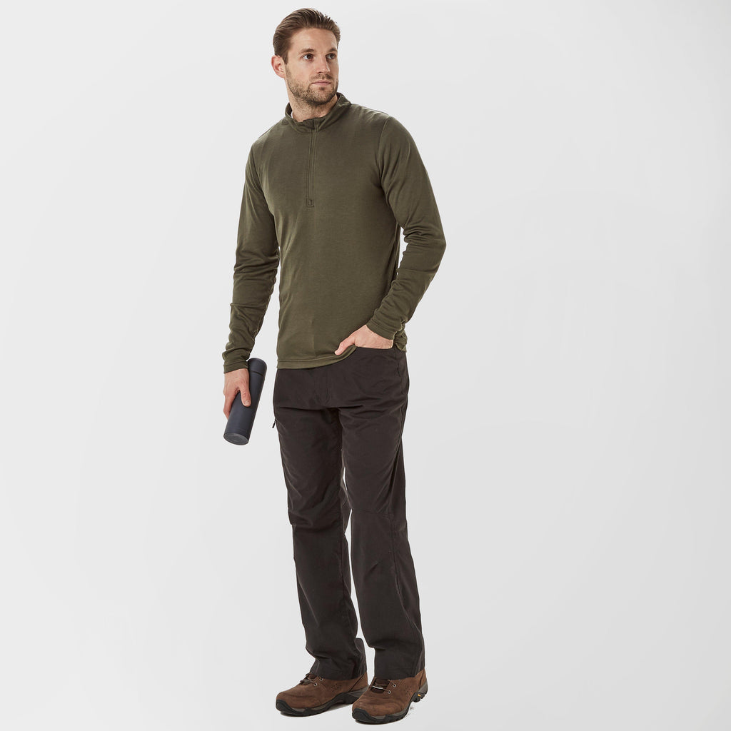 Men's Long Sleeve Zip Neck Thermal T-Shirt