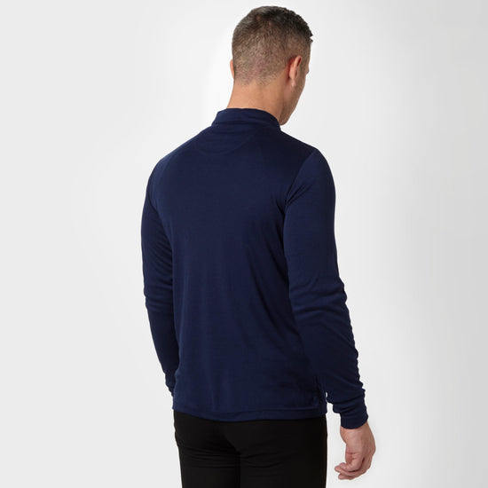 Men's Long Sleeve Zip Neck Thermal T-Shirt