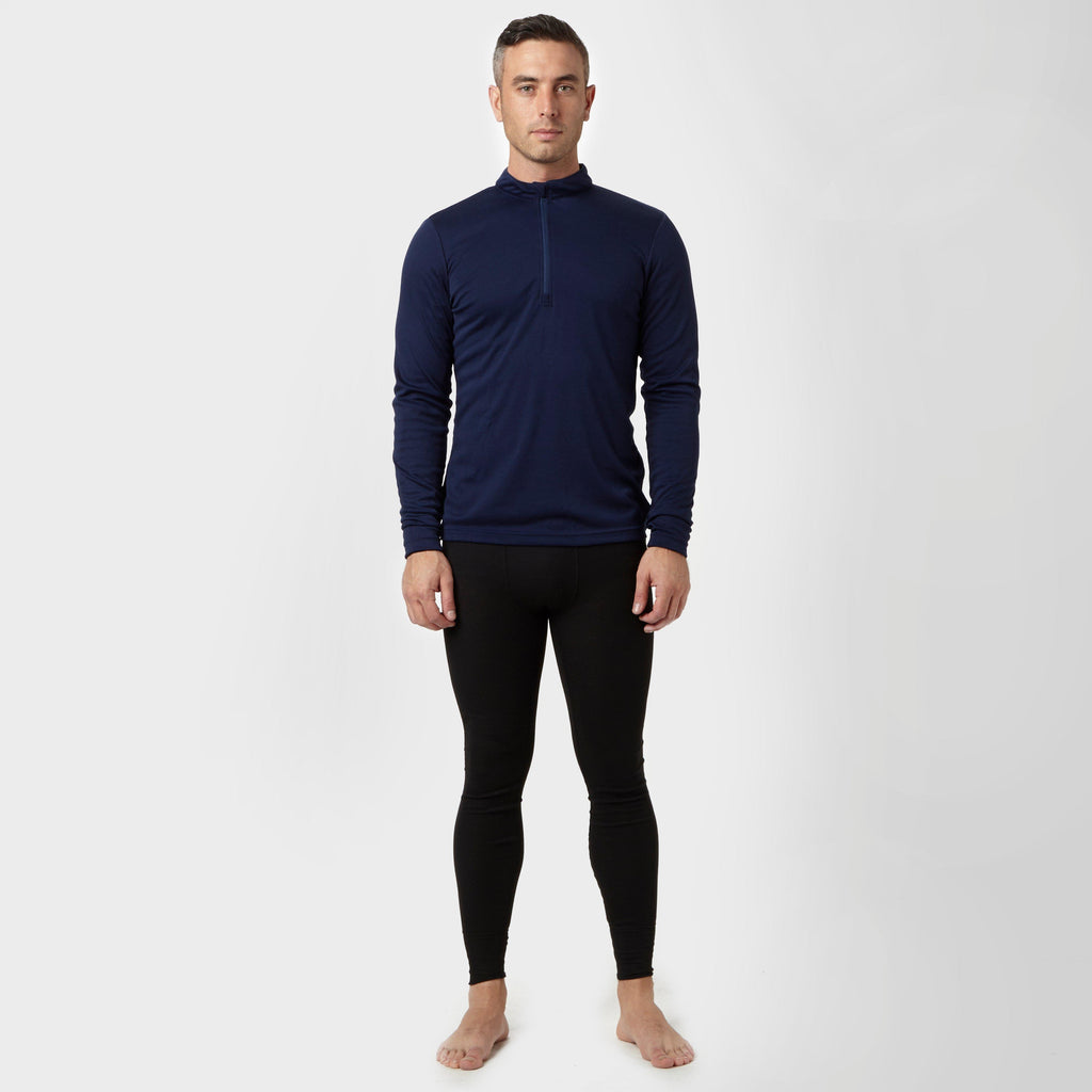 Men's Long Sleeve Zip Neck Thermal T-Shirt