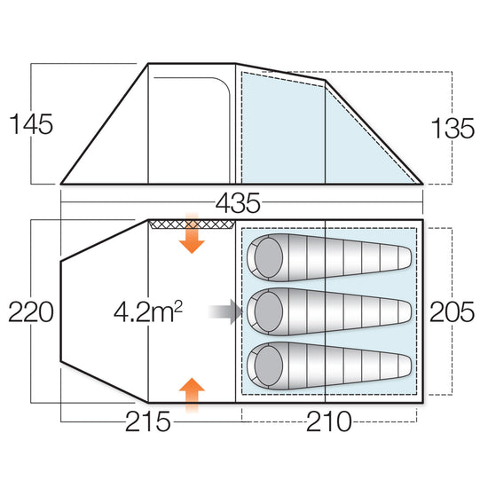 Beta 350XL 3 Person Tent