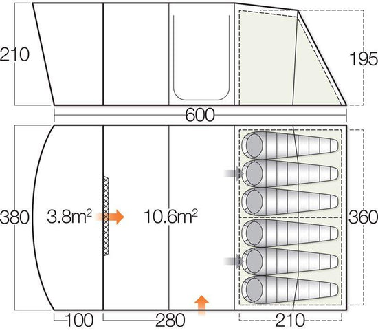 Anteus 600 6 Person Family Tent
