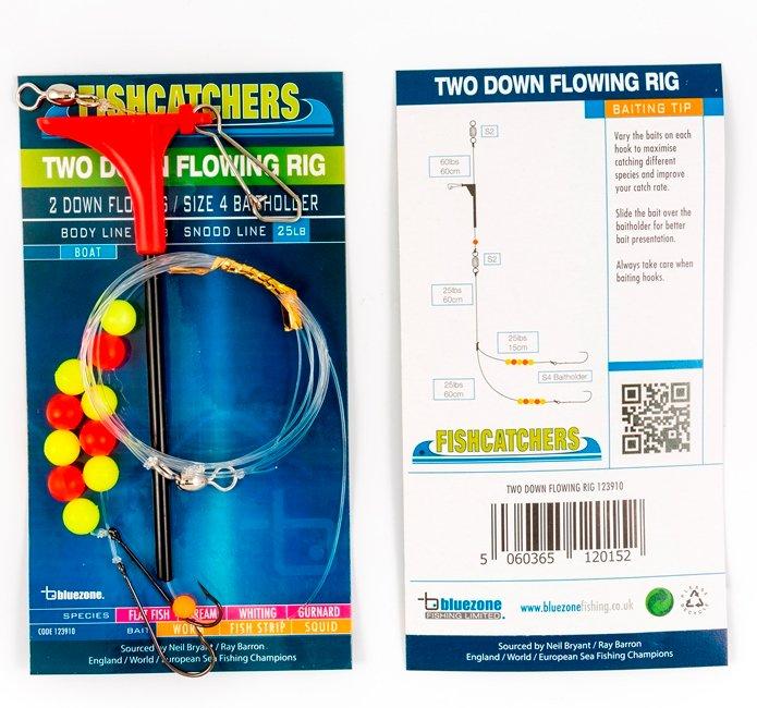 Two Down Flowing Rig Bait Holder Hooks (Size 4)