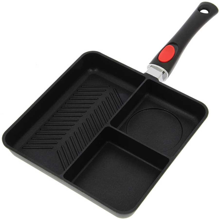 3 Way Outdoor Frying Pan (with Removable Handle)