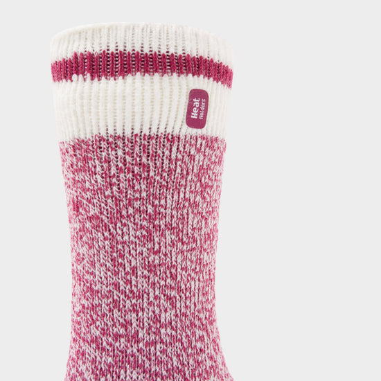 Ladies Cream Block Twist Socks