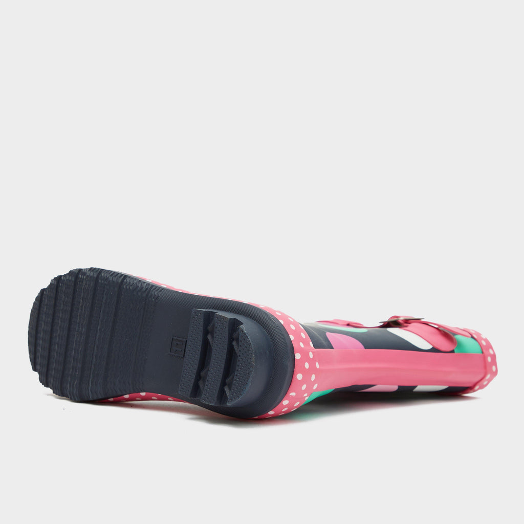 Multicoloured Dotty Jnr Pull On Wellington Boots